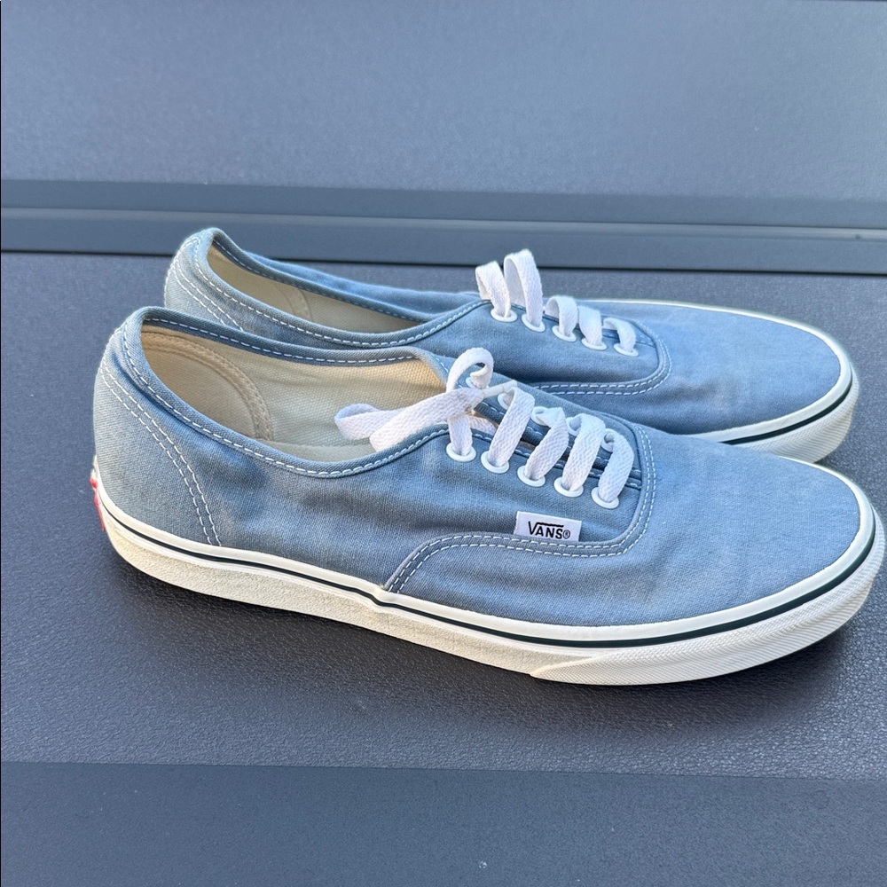 Vans Men's Light Blue Canvas Sneakers